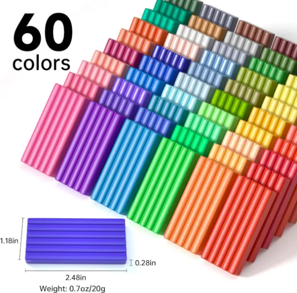 60 ühikuline plasteliini komplekt karbis - Image 2