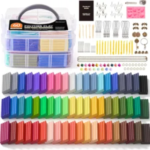 plasteliini komplekt karbis - 60 ühikut