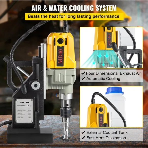 Magnetpuur, otsevaade, nelja dimensioonilise väljatõmbega ja automaatse jahutussüsteemiga.