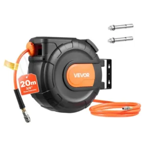 kompressori voolik, 20m pikkusega ja 9,5 mm läbimõõduga PVC voolik kuni 300 PSI survele, suletud voolikurull