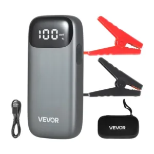 Käivitusabi 6000A peavaade klemmide, USB-kaabli ja kotiga