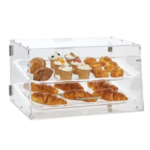 Pagari vitriin 2 riiulit akrüül, saiakesed ja muffinid