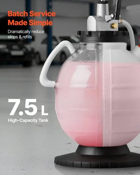 Käigukastiõli pump peavaade 7,5L läbipaistva paagiga