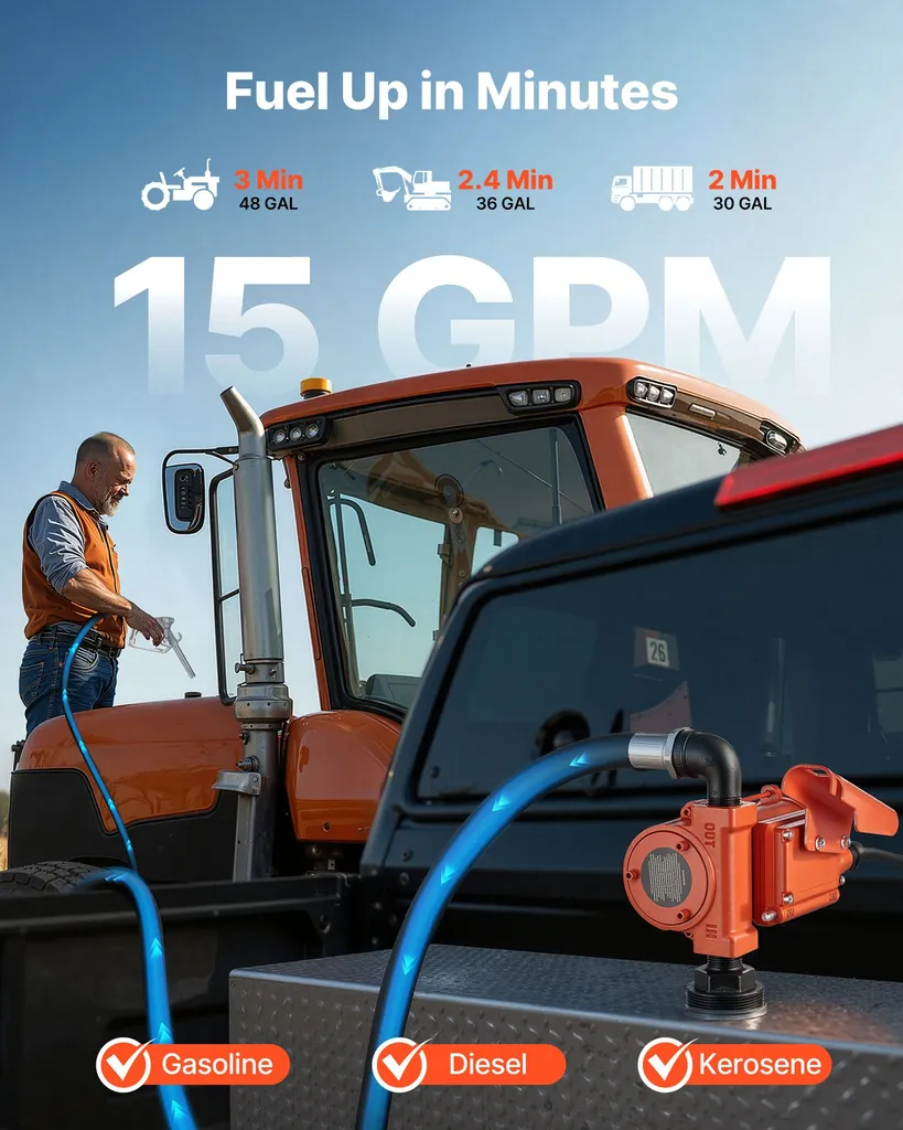 Kütusepump 12V käsitsi – lähivaade
